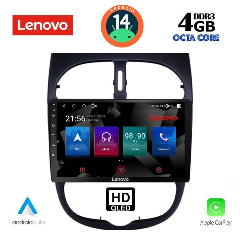 LENOVO SSX 9506_CPA (9inc) MULTIMEDIA TABLET for PEUGEOT 206 mod. 1998-2006 LENOVO SSX 9506_CPA (9inc) MULTIMEDIA TABLET for PEUGEOT 206 mod. 1998-2006