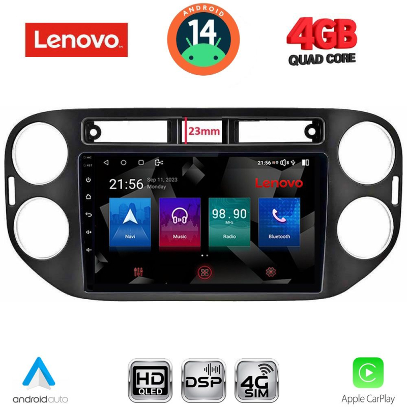 LENOVO SSX 9760BL_CPA (9inc) MULTIMEDIA TABLET for VW TIGUAN mod. 2011-2016 (BLACK)