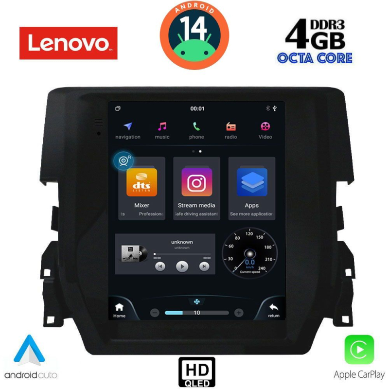 LENOVO SSX 9975_CPA TESLA STYLE for HONDA CIVIC mod. 2016> LENOVO SSX 9975_CPA TESLA STYLE for HONDA CIVIC mod. 2016>