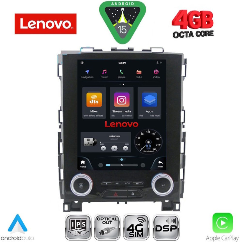LENOVO SSX 9998_CPA TESLA STYLE for RENAULT KOLEOS - MEGANE mod. 2016-2025