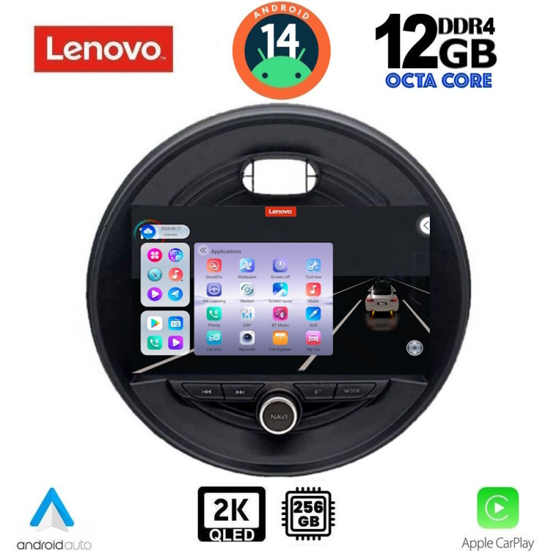 LENOVO SSZ 12066_CPA (9inc) MULTIMEDIA TABLET for MINI COOPER (F55-56-F57) mod. 2015> CLUBMAN (F54) mod. 2015> ROADSTER (F59) mod. 2014> COUNTRYMAN (F60) mod. 2016>