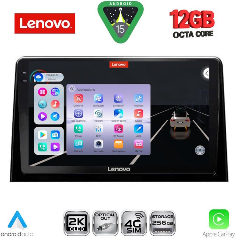LENOVO SSZ 12082_CPA (10inc) MULTIMEDIA TABLET for CITROEN BERLINGO – OPEL COMBO – PEUGEOT PARTNER – TOYOTA PROACE mod. 2018-2026 - FIAT DOBLO mod. 2022-2026