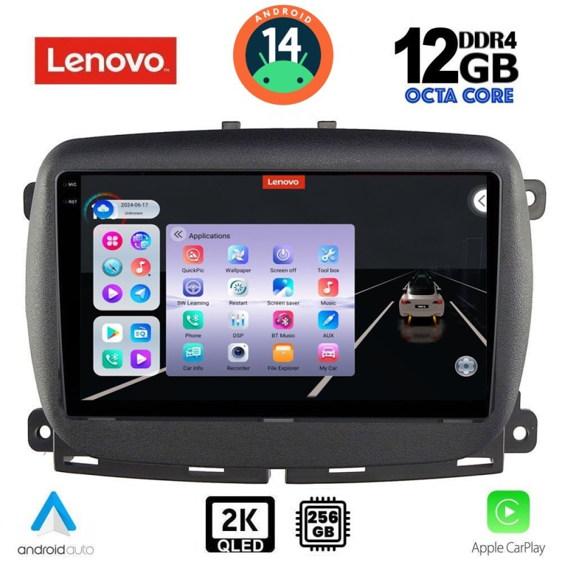 LENOVO SSZ 12131_CPA (9inc) MULTIMEDIA TABLET for FIAT 500 mod. 2016>