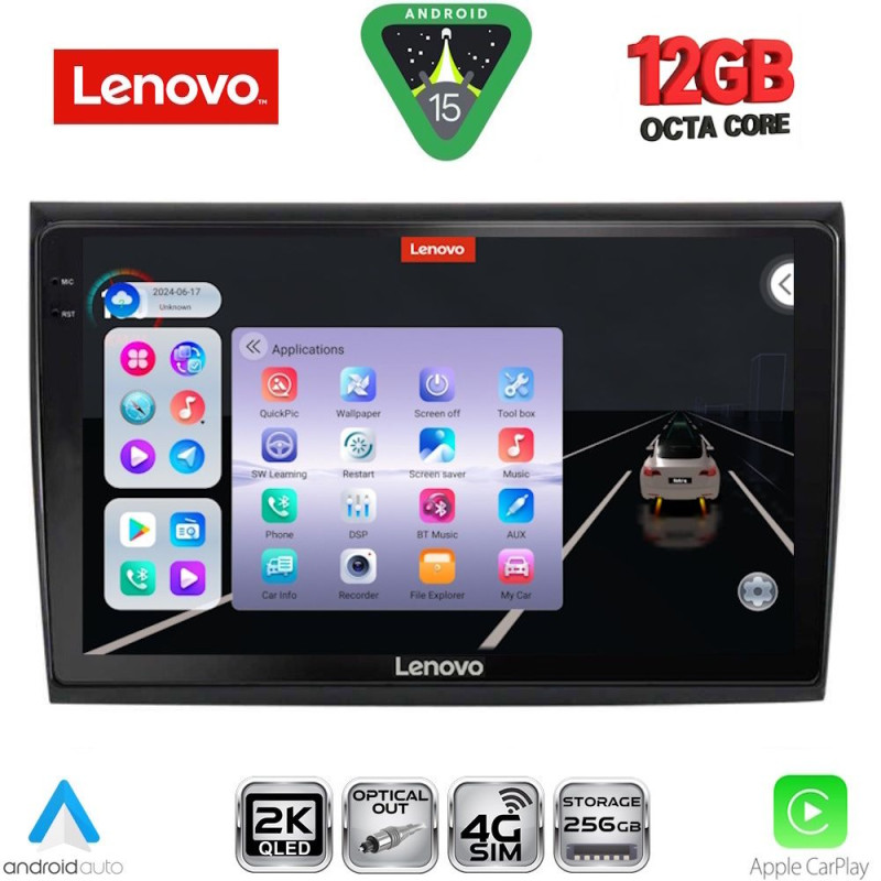 LENOVO SSZ 12136_CPA (9inc) MULTIMEDIA TABLET for FIAT BRAVO mod. 2007-2019
