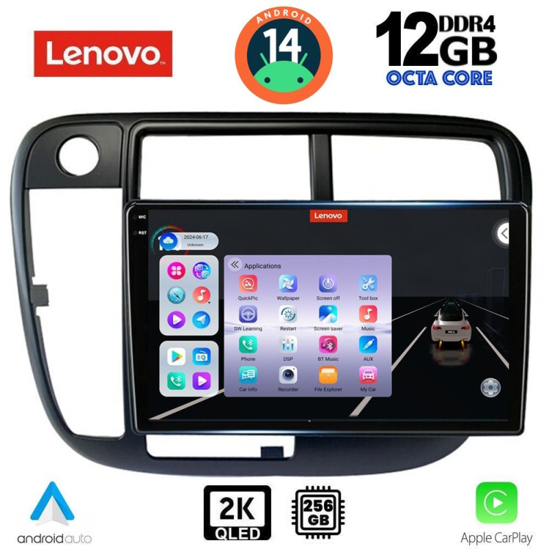 LENOVO SSZ 12186_CPA CLIMA (9inc) MULTIMEDIA TABLET for HONDA CIVIC mod. 1995-2001