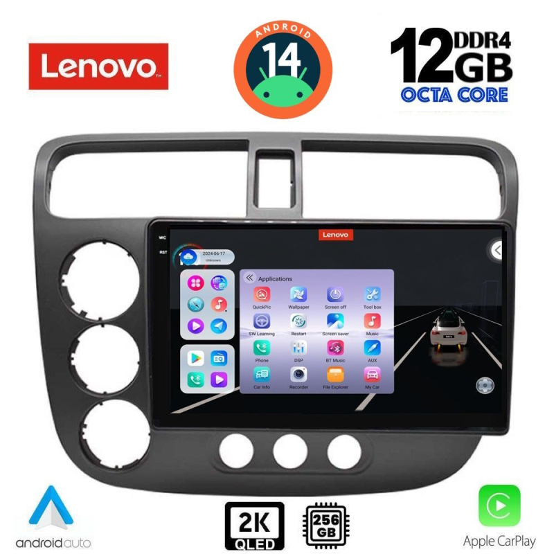 LENOVO SSZ 12187_CPA (9inc) MULTIMEDIA TABLET for HONDA CIVIC 4D mod. 2001-2006 LENOVO SSZ 12187_CPA (9inc) MULTIMEDIA TABLET for HONDA CIVIC 4D mod. 2001-2006