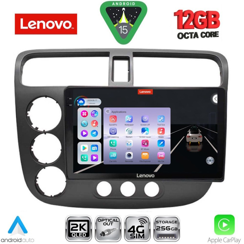 LENOVO SSZ 12187_CPA (9inc) MULTIMEDIA TABLET for HONDA CIVIC 4D mod. 2001-2006
