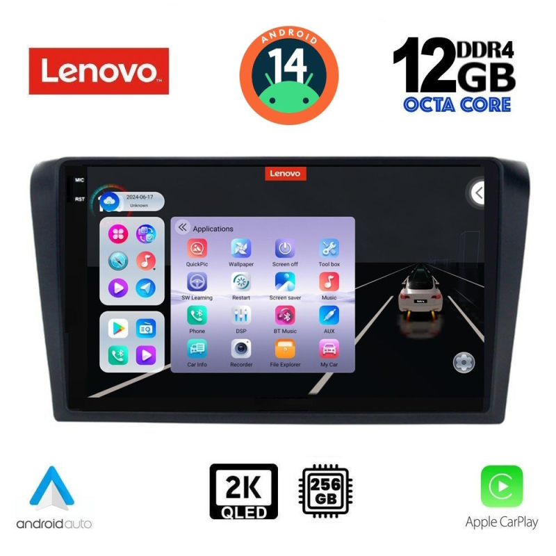LENOVO SSZ 12365_CPA (9inc) MULTIMEDIA TABLET for MAZDA 3 mod. 2003-2008