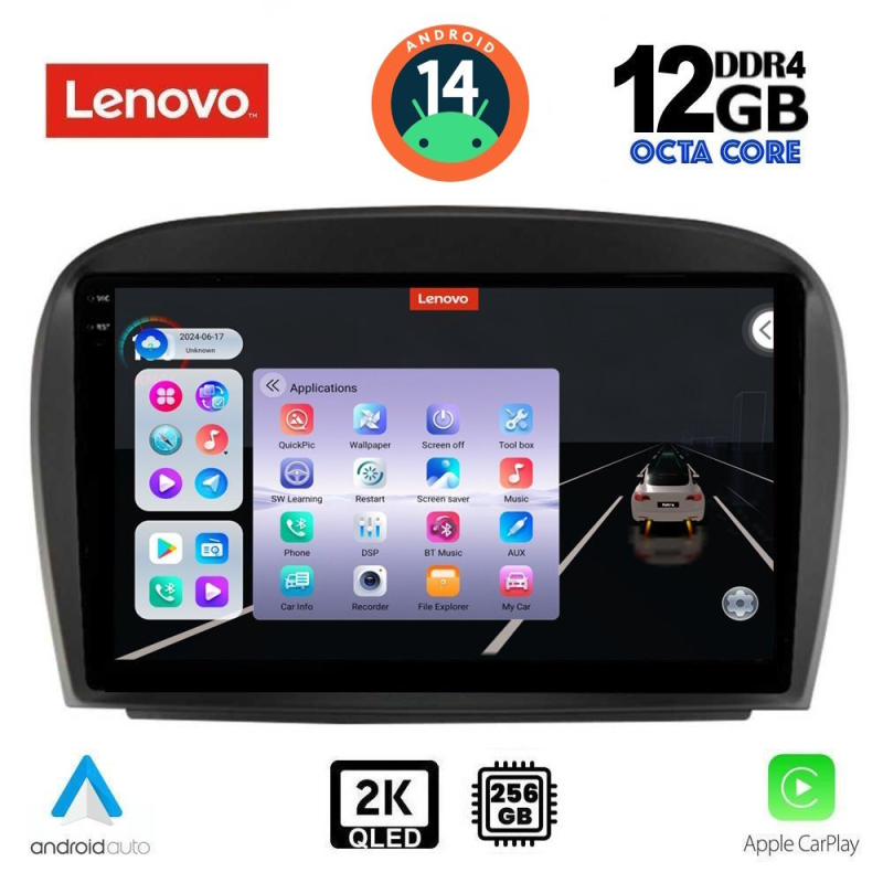 LENOVO SSZ 12427_CPA (9inc) MULTIMEDIA TABLET for MERCEDES SL (R230) FACELIFT mod. 2006-2012 LENOVO SSZ 12427_CPA (9inc) MULTIMEDIA TABLET for MERCEDES SL (R230) FACELIFT mod. 2006-2012