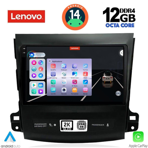 LENOVO SSZ 12442_CPA (9inc) MULTIMEDIA TABLET for CITROEN C-CROSSER | MITSUBISHI OUTLANDER | PEUGEOT 4007  mod. 2006-2012