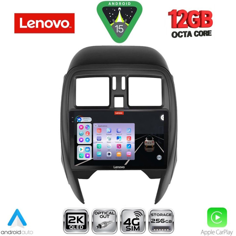 LENOVO SSZ 12451_CPA (SQUARE) (9inc) MULTIMEDIA TABLET for NISSAN MICRA mod. 2014-2017