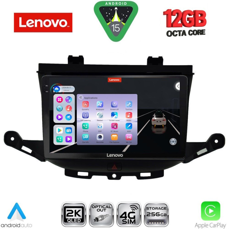 LENOVO SSZ 12483_CPA (9inc) MULTIMEDIA TABLET for OPEL ASTRA K mod. 2015-2022