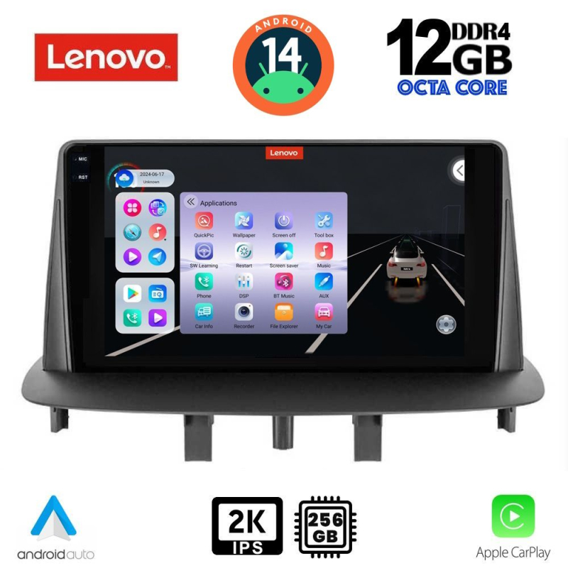LENOVO SSZ 12556_CPA (9inc) MULTIMEDIA TABLET for RENAULT MEGANE 3 mod. 2009-2016