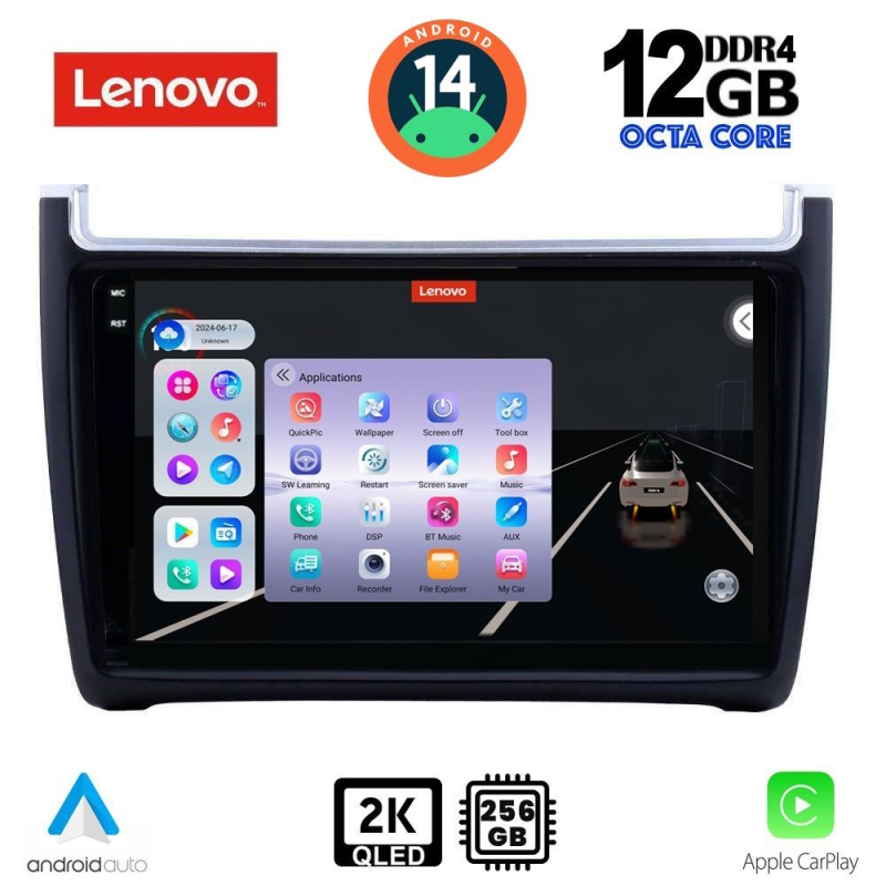LENOVO SSZ 12757_CPA (9inc) MULTIMEDIA TABLET for VW POLO mod. 2014-2017 LENOVO SSZ 12757_CPA (9inc) MULTIMEDIA TABLET for VW POLO mod. 2014-2017