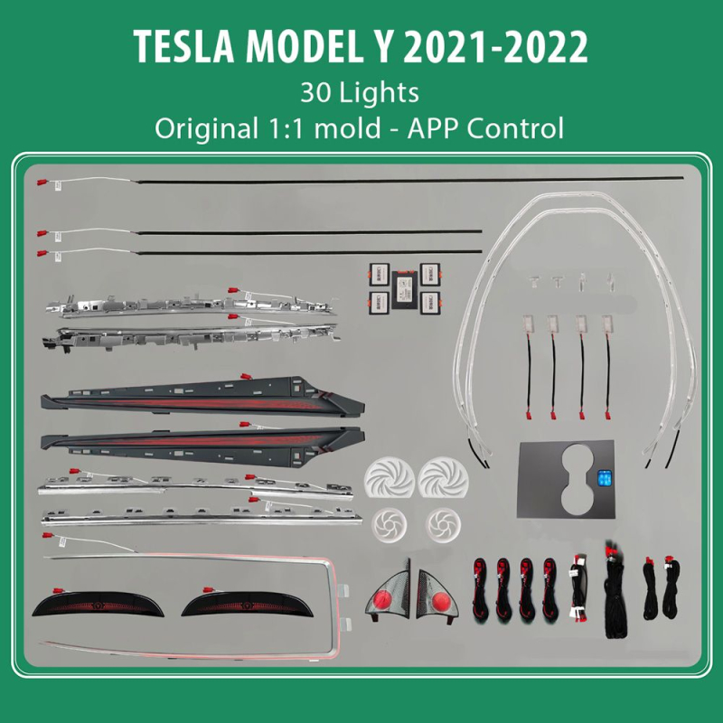 DIQ AMBIENT TESLA MODEL Y mod.2021-2022 FULL KIT (Digital iQ Ambient Light Tesla Model Y mod.2021-2022, 30 Lights Full Kit) DIQ AMBIENT TESLA MODEL Y mod.2021-2022 FULL KIT (Digital iQ Ambient Light Tesla Model Y mod.2021-2022, 30 Lights Full Kit)