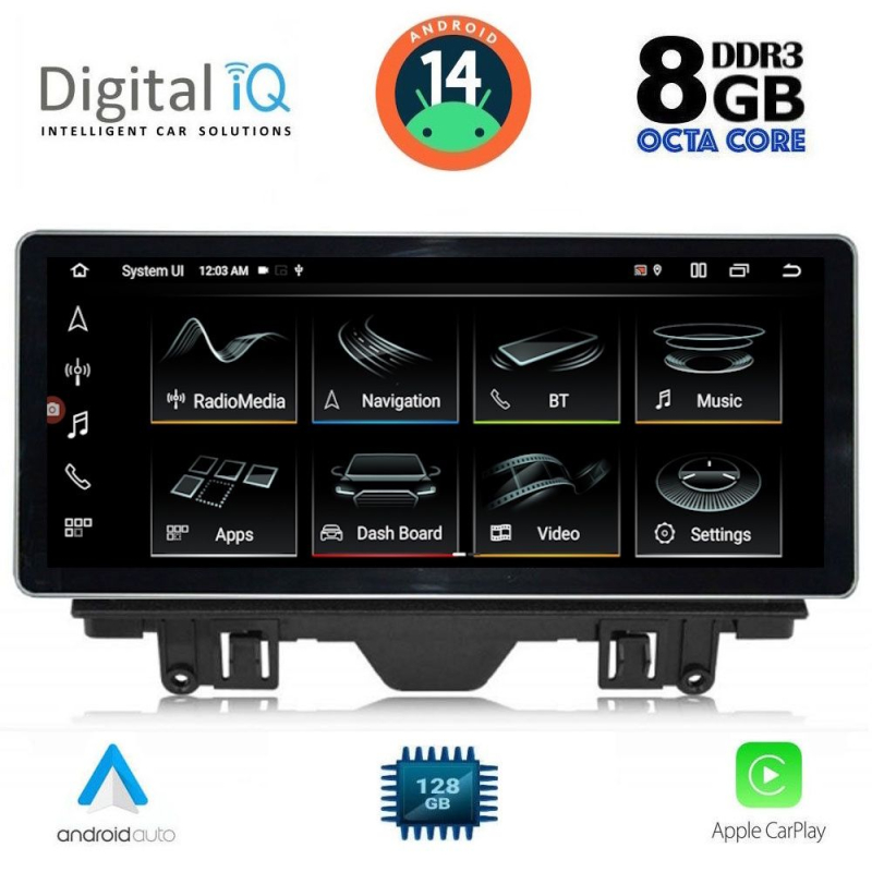 DIGITAL IQ TOP 17915_CPA (12.3inc) MULTIMEDIA SYSTEM for AUDI A3 mod. 2013-2021