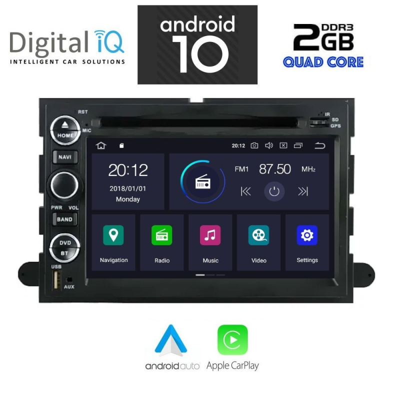 DIGITAL IQ TOP 400_GPS (7'' DVD) MULTIMEDIA SYSTEM for FORD F150-250 mod. 2004-2014