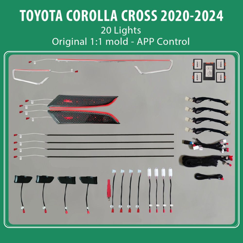 Digital iQ Ambient Light TOYOTA COROLLA CROSS mod. 2020> , 20 Lights Digital iQ Ambient Light TOYOTA COROLLA CROSS mod. 2020> , 20 Lights