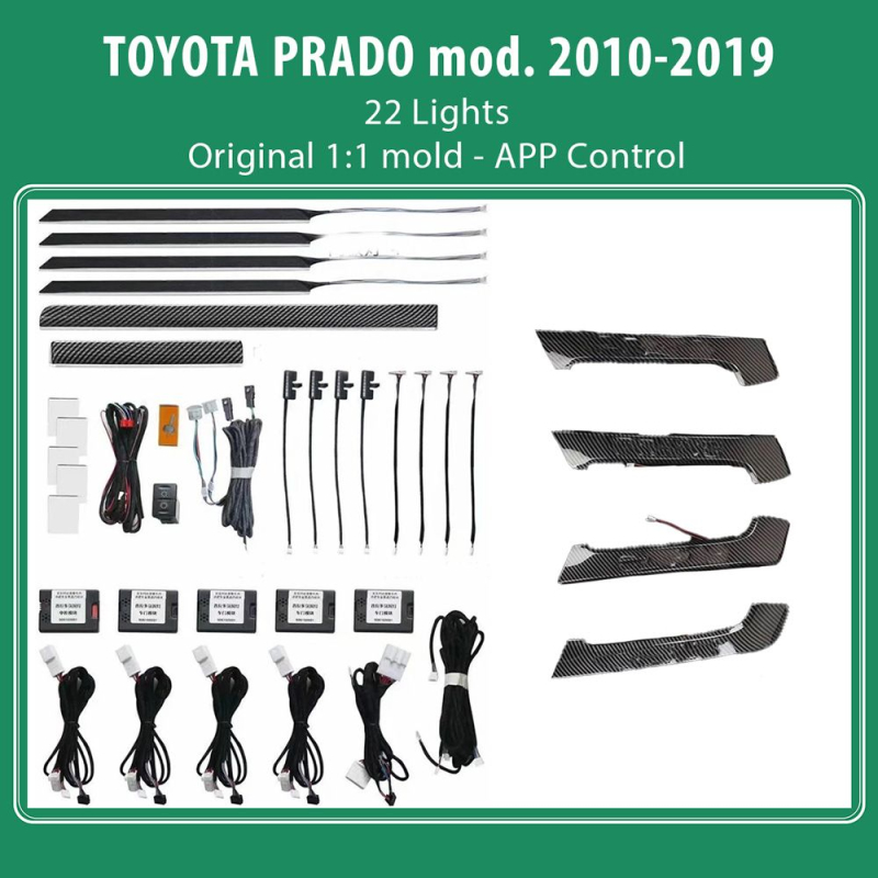 DIQ AMBIENT TOYOTA PRADO mod.2010-2019 (Digital iQ Ambient Light Toyota PRADO mod.2010-2019, 22 Lights) DIQ AMBIENT TOYOTA PRADO mod.2010-2019 (Digital iQ Ambient Light Toyota PRADO mod.2010-2019, 22 Lights)