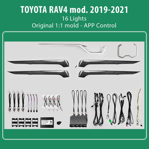 DIQ AMBIENT TOYOTA RAV4 mod.2019&gt; (Digital iQ Ambient Light Toyota RAV4 mod.2019&gt; , 16 Lights)