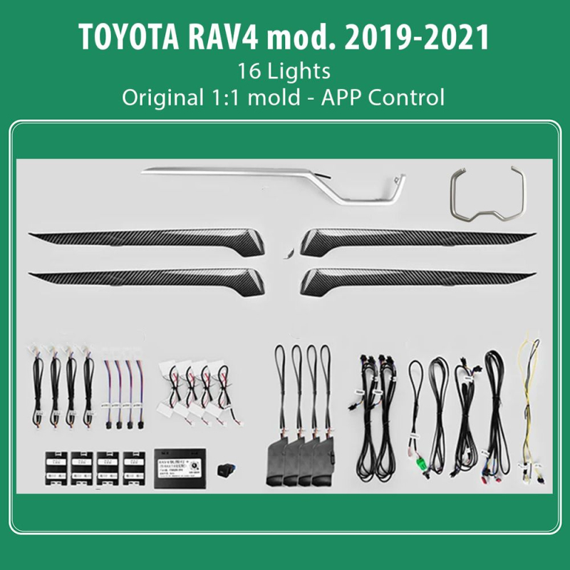 DIQ AMBIENT TOYOTA RAV4 mod.2019> (Digital iQ Ambient Light Toyota RAV4 mod.2019> , 16 Lights) DIQ AMBIENT TOYOTA RAV4 mod.2019> (Digital iQ Ambient Light Toyota RAV4 mod.2019> , 16 Lights)