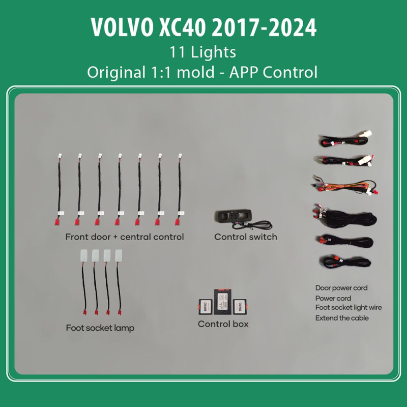 Digital iQ Ambient Light Volvo  XC40 mod. 2018>, 11 Lights, 64 Colors