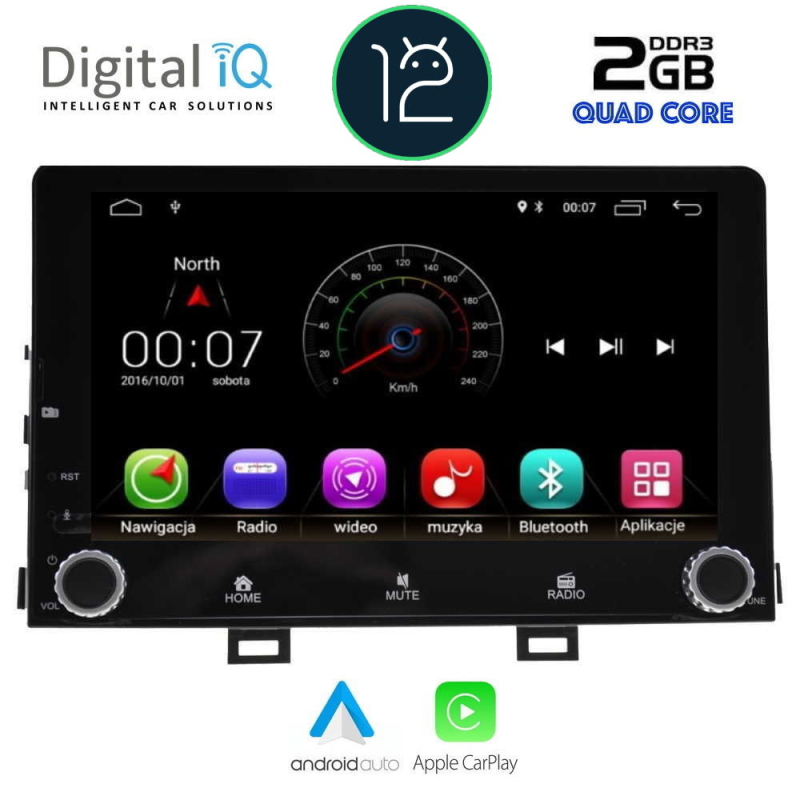 DIGITAL IQ X370M_CPA (9'' DECK) MULTIMEDIA SYSTEM for  KIA RIO mod. 2018> – STONIC mod. 2017>