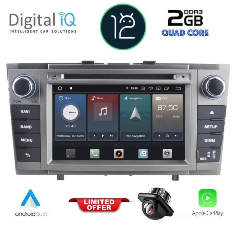 DIGITAL IQ X427_GPS (7'' DVD) MULTIMEDIA  for  TOYOTA AVENSIS mod. 2009-2016