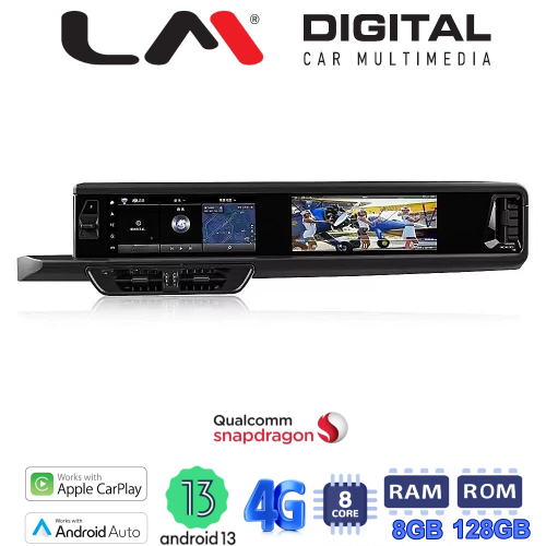 LM Digital - LM JFK8837 DUAL Οθόνη OEM Multimedia Αυτοκινήτου για Porsche Cayenne 2018 > 2023 με εργοστασιακό σύστημα PCM 5.0 - 6.0 (CarPlay/AndroidAuto/BT/GPS/WIFI/GPRS)