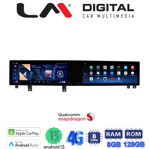 LM Digital - LM JFK9922 DUAL Οθόνη OEM Multimedia Αυτοκινήτου για BMW S.5 F10/F11 2011 > 2016 με εργοστασιακό σύστημα NBT (CarPlay/AndroidAuto/BT/GPS/WIFI/GPRS)