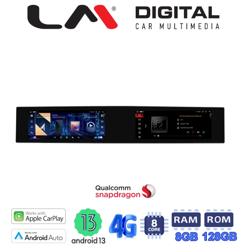 LM Digital - LM JFK9927 DUAL Οθόνη OEM Multimedia Αυτοκινήτου για BMW X5 (E70) - X6 (E71) 2010 > 2013 με εργοστασιακό σύστημα CIC (CarPlay/AndroidAuto/BT/GPS/WIFI/GPRS)