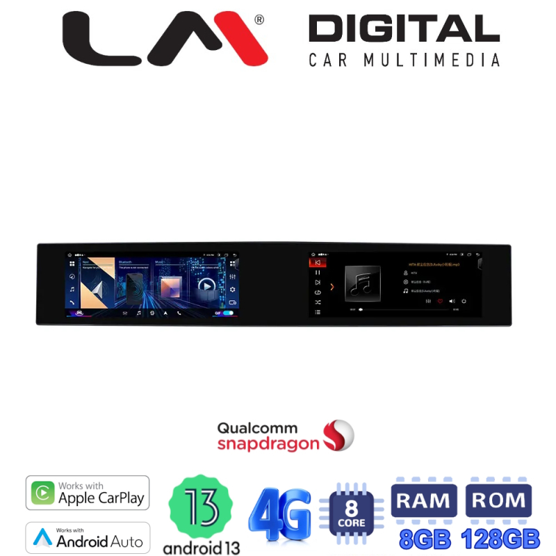 LM Digital - LM JFK9927 DUAL Οθόνη OEM Multimedia Αυτοκινήτου για BMW X5 (E70) - X6 (E71) 2010 > 2013 με εργοστασιακό σύστημα CIC (CarPlay/AndroidAuto/BT/GPS/WIFI/GPRS)