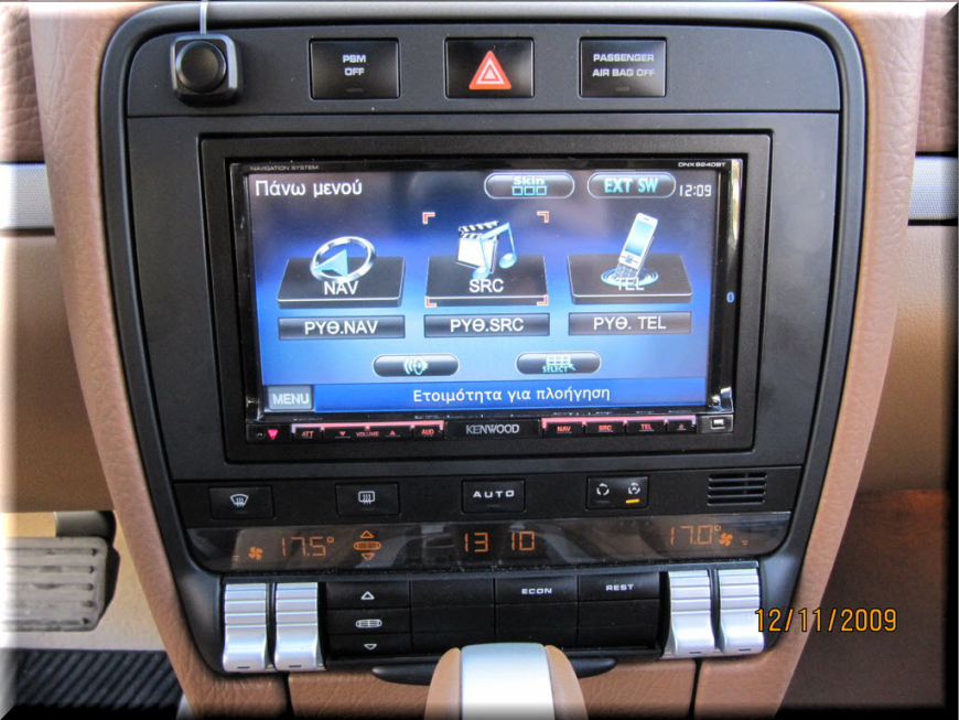 Εγκατάσταση Car Cinema Navigation Kenwood DNX9240BT σε Porsche Cayenne.