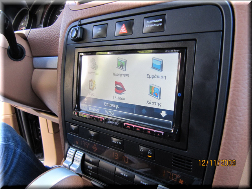 Εγκατάσταση Car Cinema Navigation Kenwood DNX9240BT σε Porsche Cayenne.