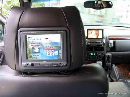 Εγκατάσταση Car Cinema Pioneer AVH-P6500DVD & Οθόνες Προσκέφαλων σε Jeep Grand Cherokee.