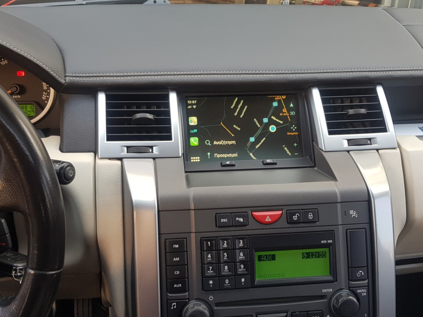 Εγκατάσταση Apple Car Play - Android Auto, Rear Camera, TvTuner στην εργοστασιακή οθόνη του Range Rover Sport.