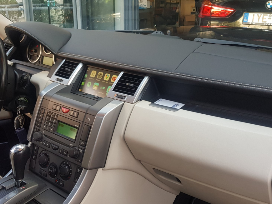 Εγκατάσταση Apple Car Play - Android Auto, Rear Camera, TvTuner στην εργοστασιακή οθόνη του Range Rover Sport.