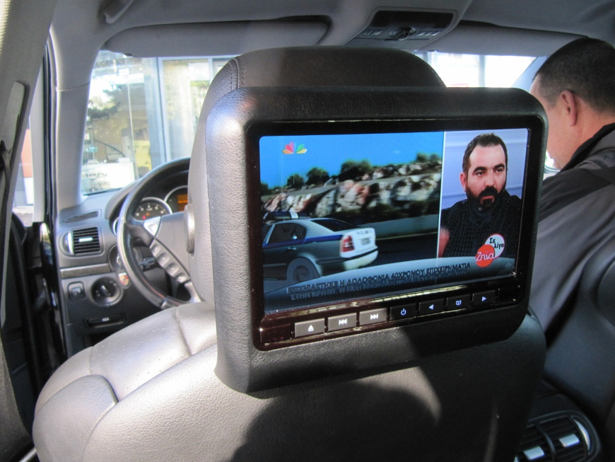 Εγκατάσταση Car Navigation Kenwood DNX8160Dabs, οθόνες στα προσκέφαλα και κάμερα σε Porsche Cayenne S.